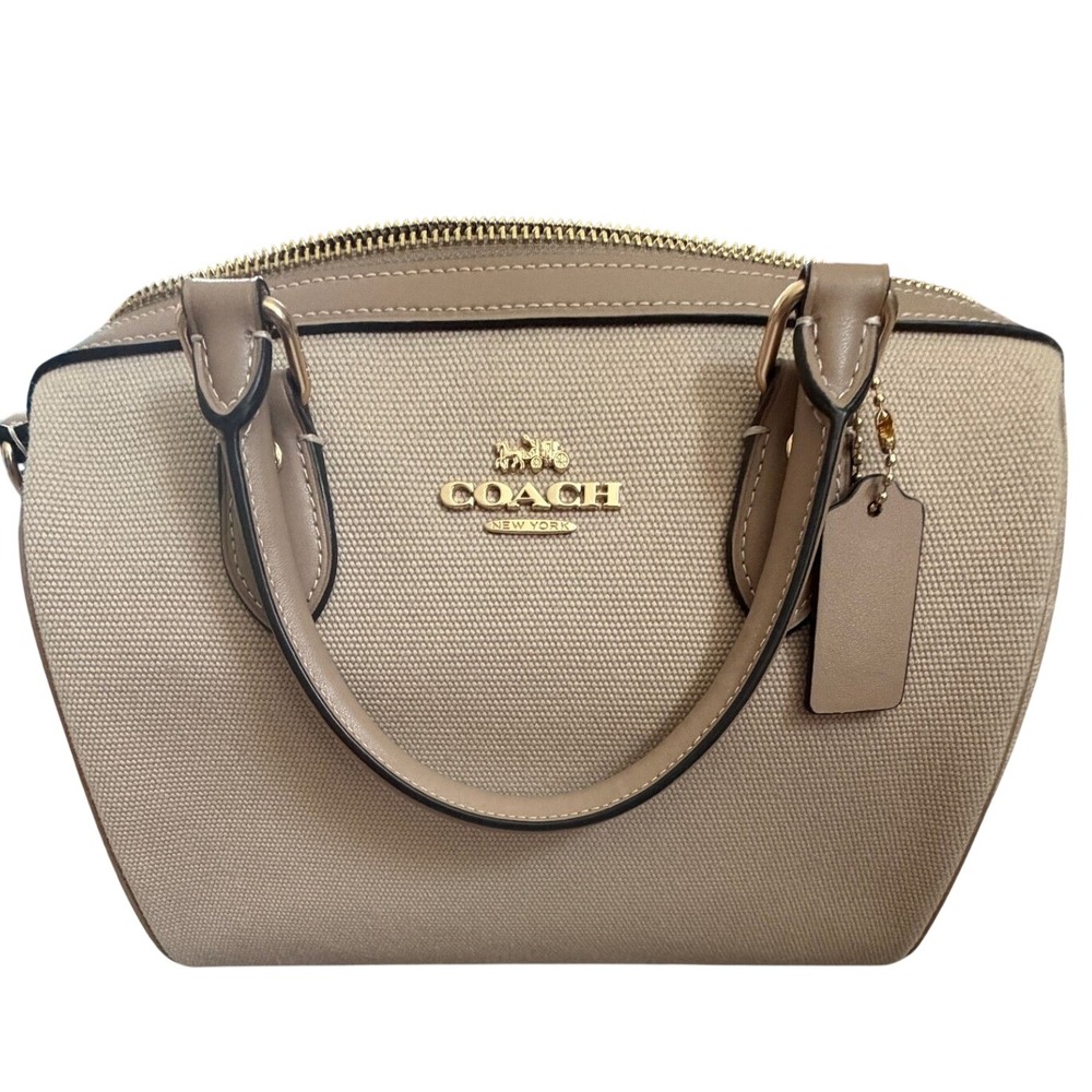 Coach Rowan Colorblock Satchel Canvas Leather Womens Crossbody Bag CAK58